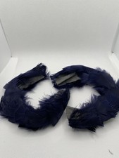 Two Vintage Navy Blue Feather