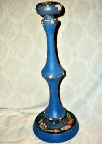 Antique french blue hat - blue, stand