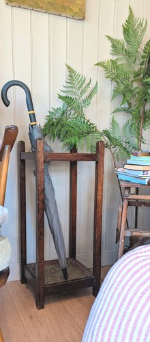 Vintage antique oak umbrella - vintage/antique,