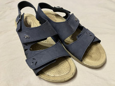 Fly Flot Navy Nubuck Sandles Size UK 4 EU 37
