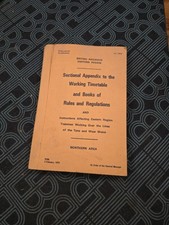 British Railways Eastern Region Sectional Appendix Northern Area York 1979 Metro