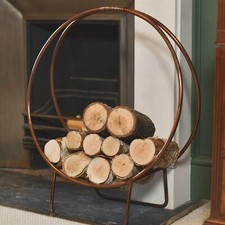 Deluxe Antique Copper Log Rack