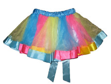 girls lace tutu/ party Skirt (S -18" waist) - bright rainbow colours