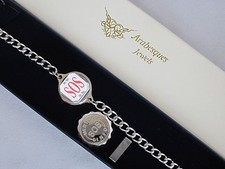 SOS BRACELET MEN/LADIES MEDICAL/ACCIDENT/EMERGENCY INFO/STAINLESS STEEL TALISMAN