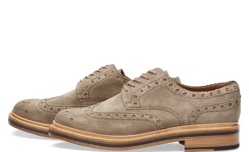 Grenson archie brogue - brogue, (suede)