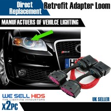 Audi A4 B7 Halogen to Bi Xenon HID Headlight Adapter DRL Wiring Loom Harness