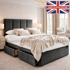 Chenille Fabric Divan Bed Base