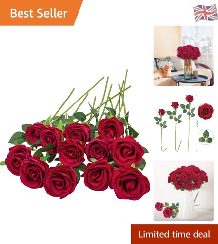 Long stem red artificial - 12,