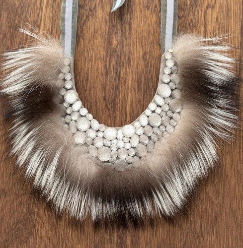 Fendi fur collar necklace - fur,