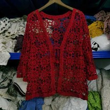 Women lace crochet shrug - women,