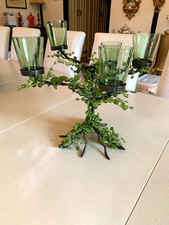 2 Chic Vintage Glass Leaves