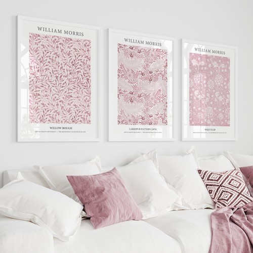 William morris pink botanical - william,