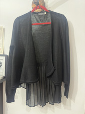 MINT VELVET Waterfall Cardigan Size 12 Wool and Chiffon