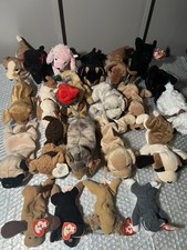Ty Beanie Babies Baby Bundle Various Dogs x 22 (All with Swing Tags)