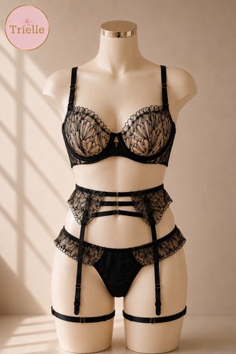 Piece luxury black lace - luxury,