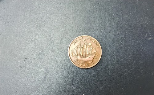 Rare 1949 half penny coin - rare,