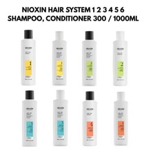 NIOXIN SYSTEM 1 2 3 4 5 6 SHAMPOO, CONDITIONER 300 / 1000ML