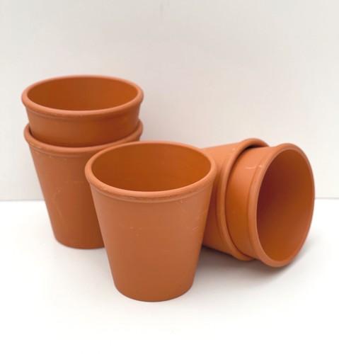 Terracotta long tom plant - terracotta, pots
