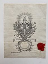 Rare Early Victorian Gentleman’s Ticket 1869 Complete With Seal