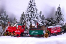 Christmas Train Set Battery Operated Decoration with Headlights, Smoke & Music