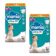 2x Mamia Size 4+ Nappies Jumbo