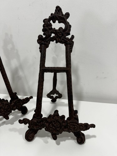 Antique cast iron art - cast, easel