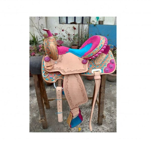 Western leather saddle horse - western,