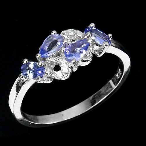 Silver ring tanzanite blue - tanzanite,
