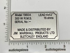 Marshall Model 1960A Serial