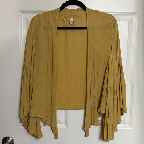 Elan mustard yellow crinkle - mustard,