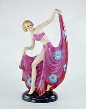 ART DECO FASOLD & STAUCH 15016 DANCING LADY PORCELAIN FIGURINE c1930 - 27cm