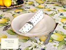 Lemon Berries Round Tablecloth