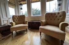 Antique matching armchairs - antique,