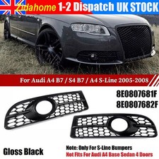 Bumper Fog Light Honeycomb Lower Grille Grill For 05-2008 Audi A4 B7 S Line S 4