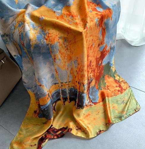 Tie dye scarf arty - scarf, abstract