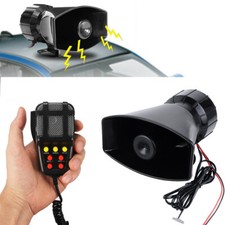 100W 12V Car Truck Fire Alarm Siren Horn Warning Loud Speaker System 7-Tones