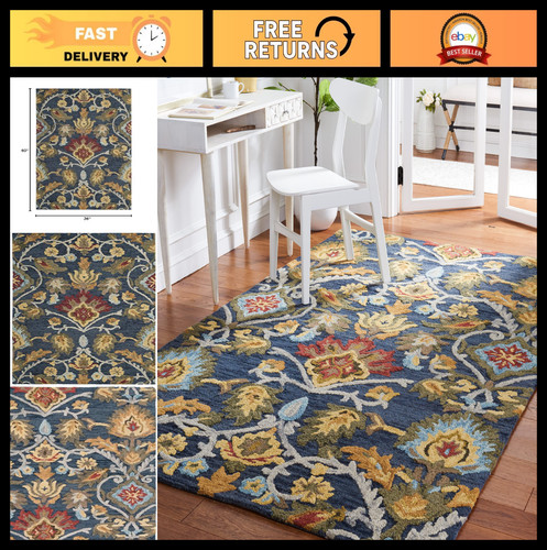 Handmade premium wool area rug - premium,