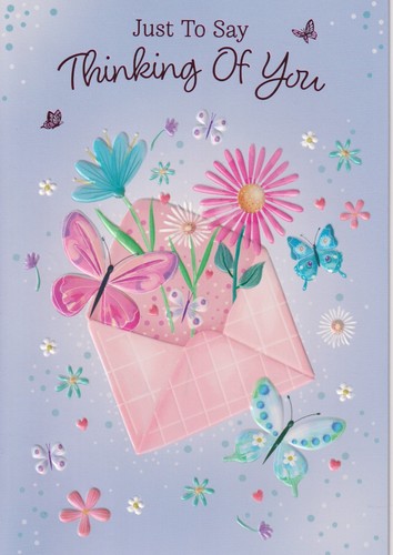 Thinking you greeting card - of,