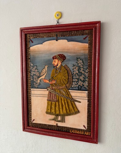 Mughal king portrait frame - mughal,