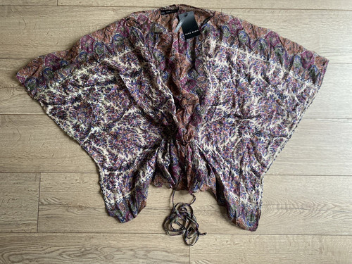 Zara basic poncho paisley - poncho,