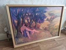 Large Oil On Board Painting S
