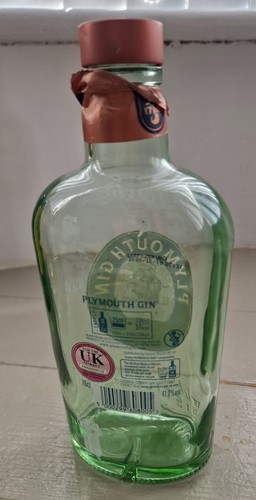Plymouth gin empty bottle - gin,