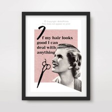 WOMENS HAIRDRESSERS ART PRINT