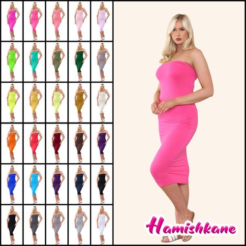 Womens boobtube midi dress - womens,
