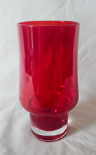 Scandinavian red glass vase
