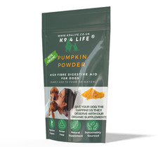 K9 4 Life Pumpkin Powder 100g-300g | High Fibre, Natural Digestive Supplement UK