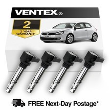 VENTEX® Ignition Coil Pack x4 for VW Golf Polo Touran Tiguan 1.4 1.6 2001-2014