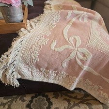 Vintage Pink Floral Throw