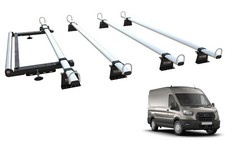 TITAN Van roof rack 4 bars for Ford TRANSIT Panel van (2014-onward) with roller