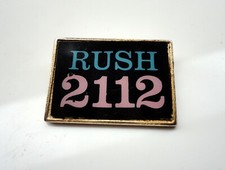 Vintage Rush 2112 rock pin badge Lee Lifeson Peart 1970's / 80's Rare